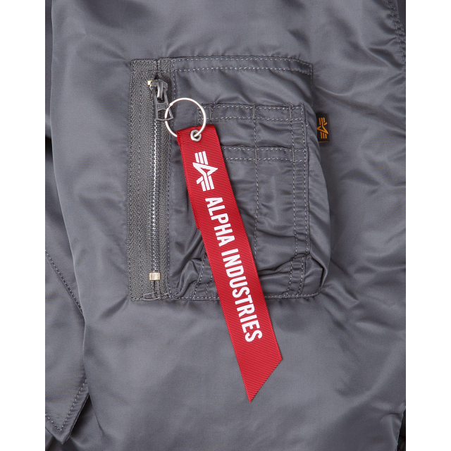 Alpha Industries X Las Vegas Raiders Gray MA-1 Bomber Jacket - Image 5