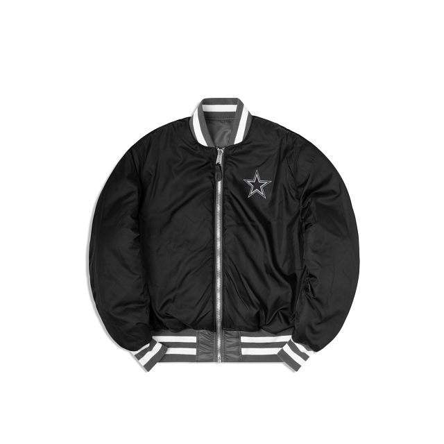 Alpha Industries X Dallas Cowboys Gray MA-1 Bomber Jacket - Image 6
