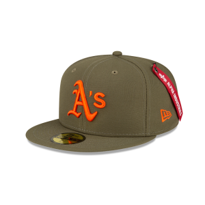 Alpha Industries X Athletics Green 59FIFTY Fitted Hat