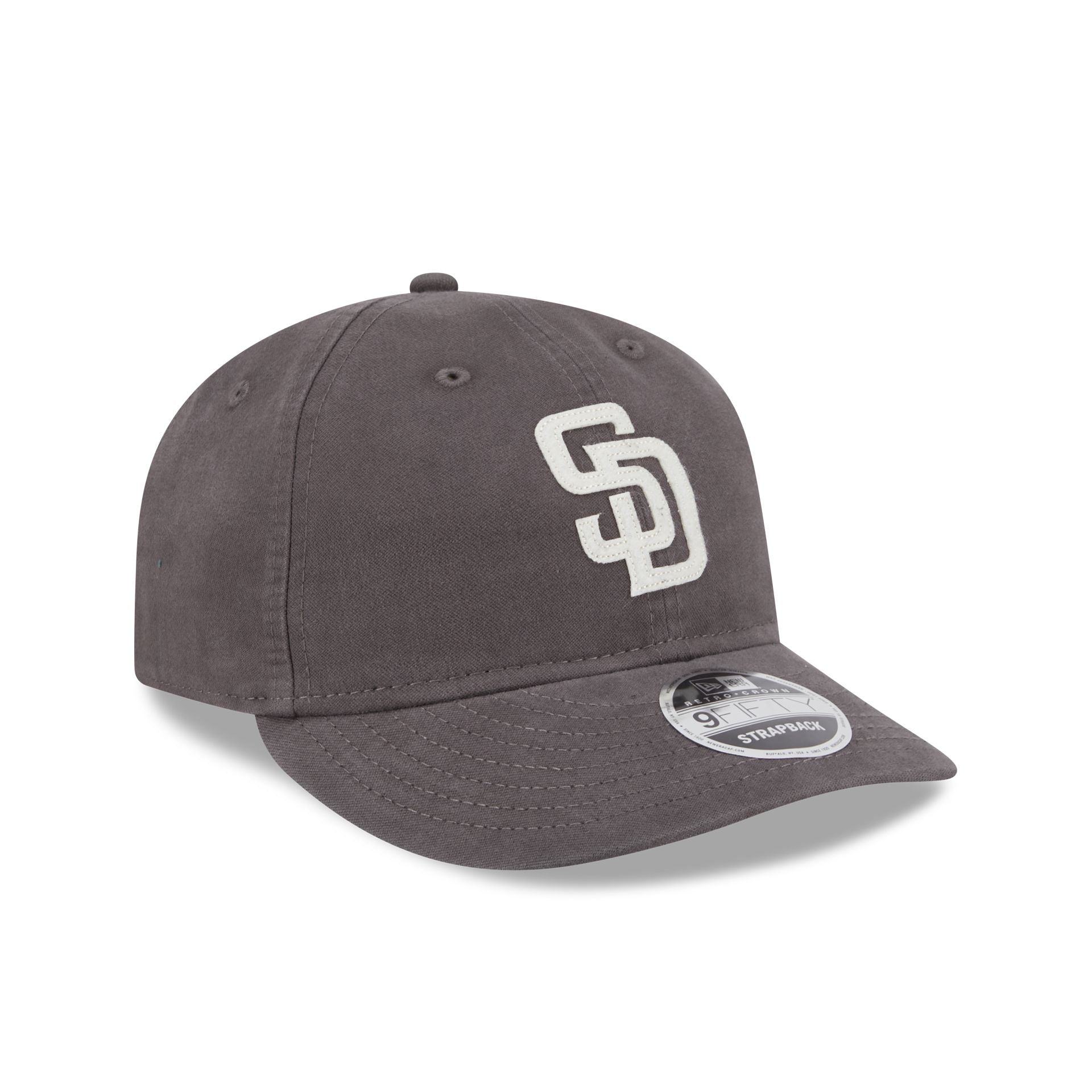 San Diego Padres Canvas Felt Retro Crown 9FIFTY Strapback Hat - Image 3