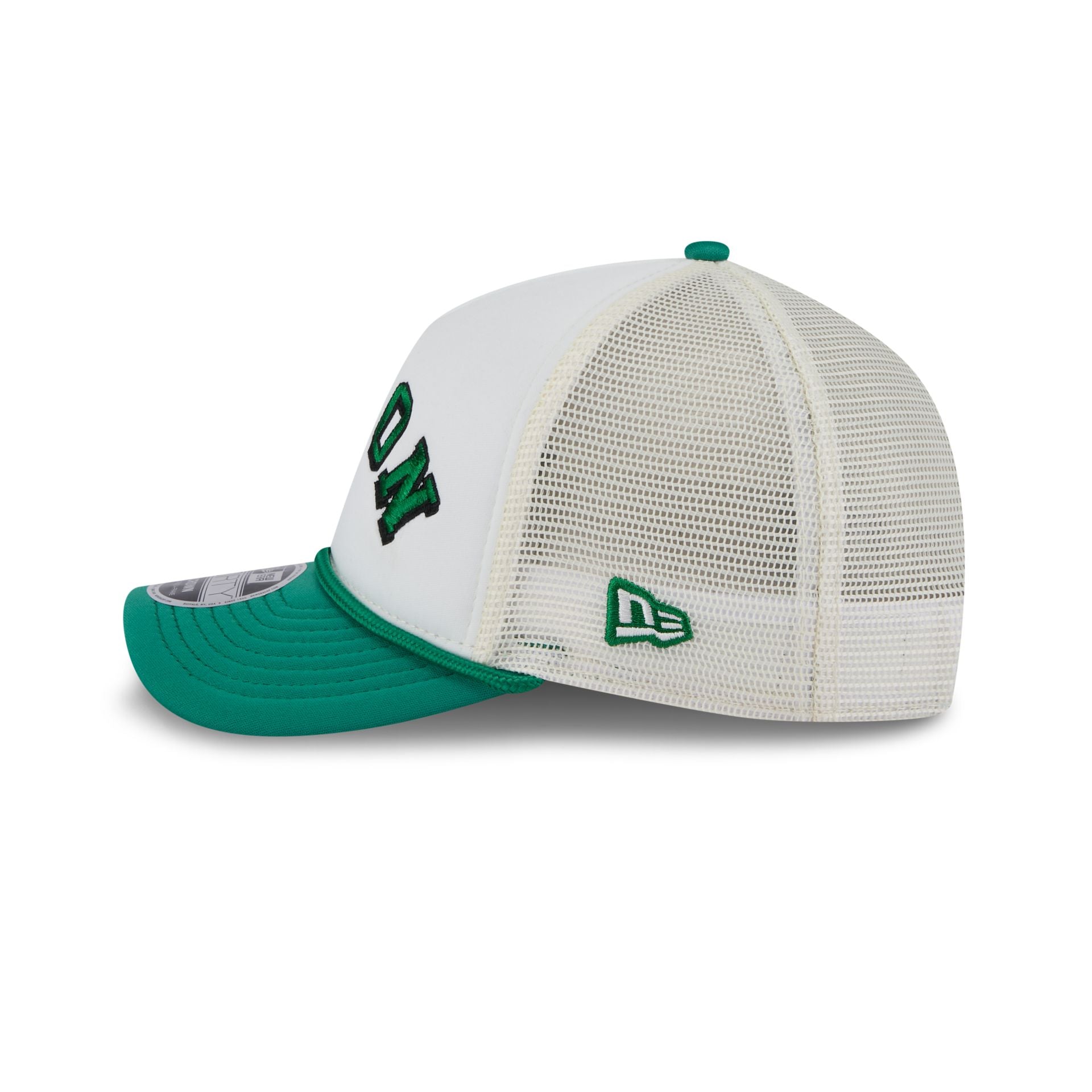 Boston Celtics Chrome Arch 9FORTY M-Crown A-Frame Trucker Hat - Image 4