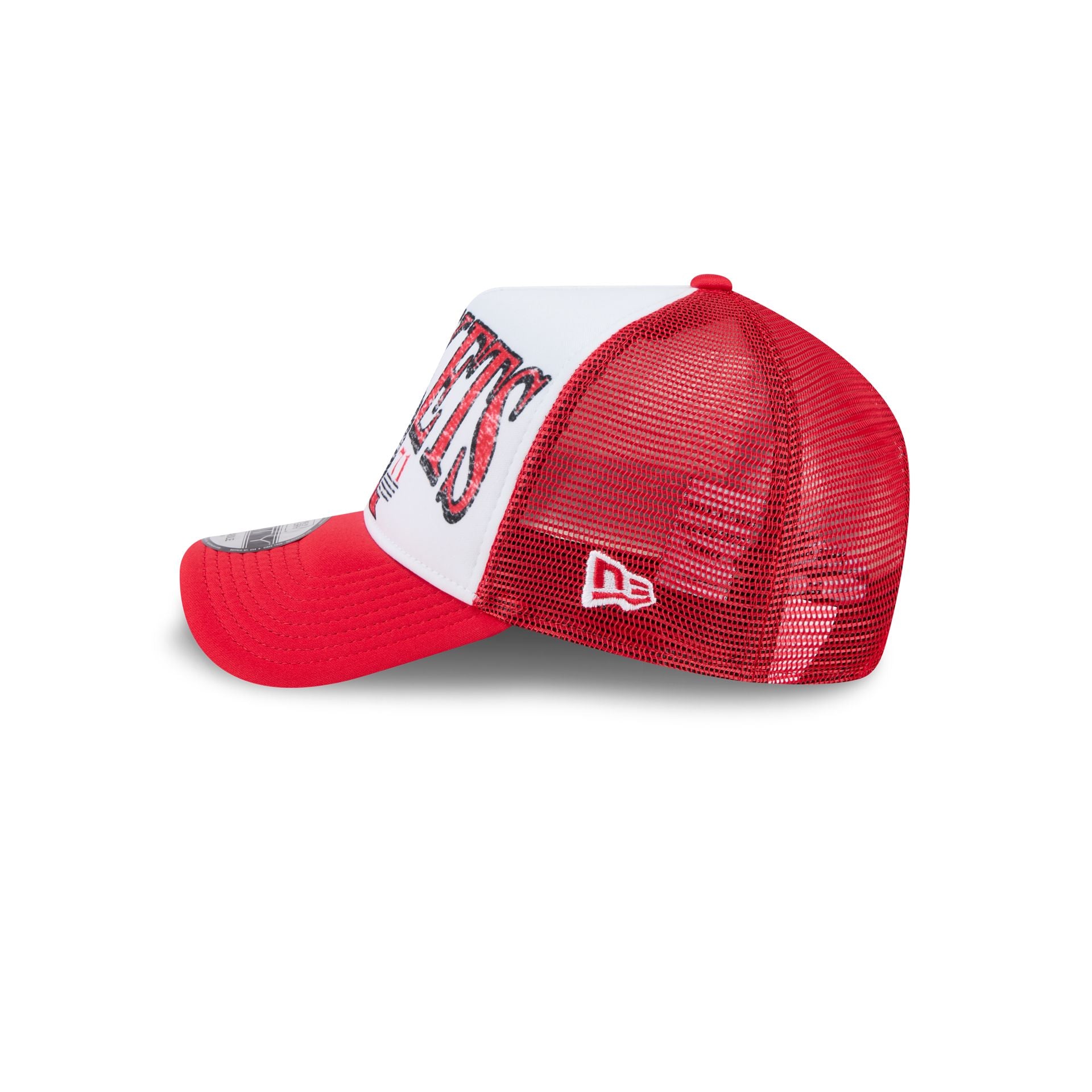 Houston Rockets Distressed 9FORTY A-Frame Trucker Hat - Image 4