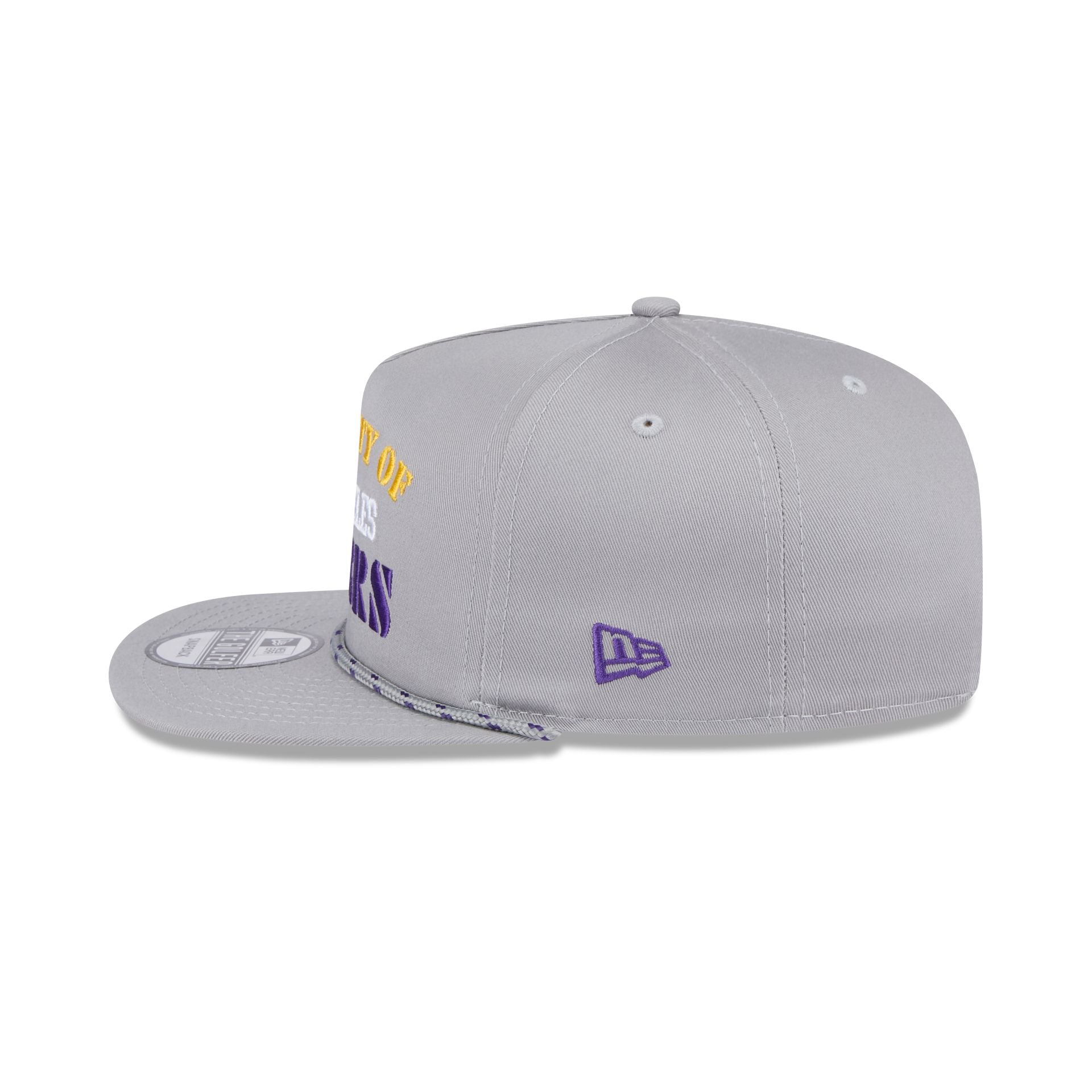 Los Angeles Lakers Vintage Gray Rope Golfer Hat - Image 5