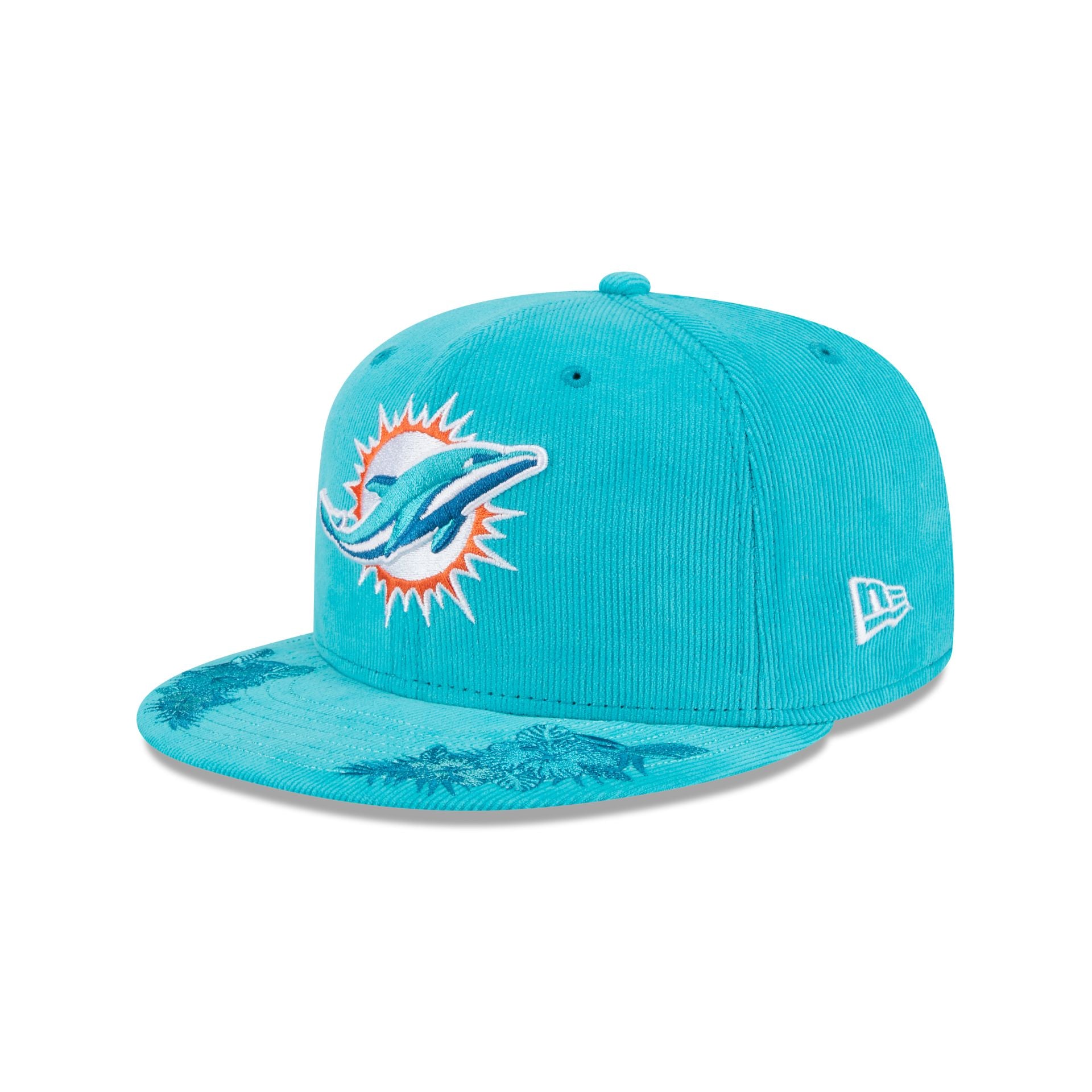 Just Caps Floral Corduroy Miami Dolphins 59FIFTY Fitted Hat - Image 3