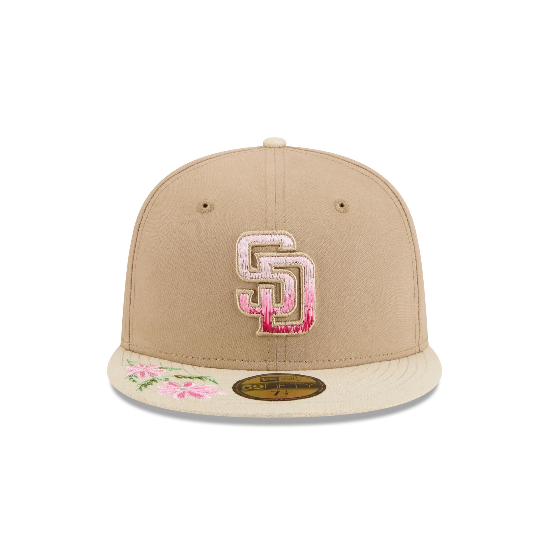 San Diego Padres Hand Stitched Floral 59FIFTY Fitted Hat - Image 2