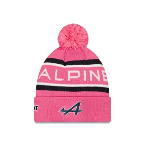 BWT Alpine F1 Team Pop Pink Pom Knit Hat