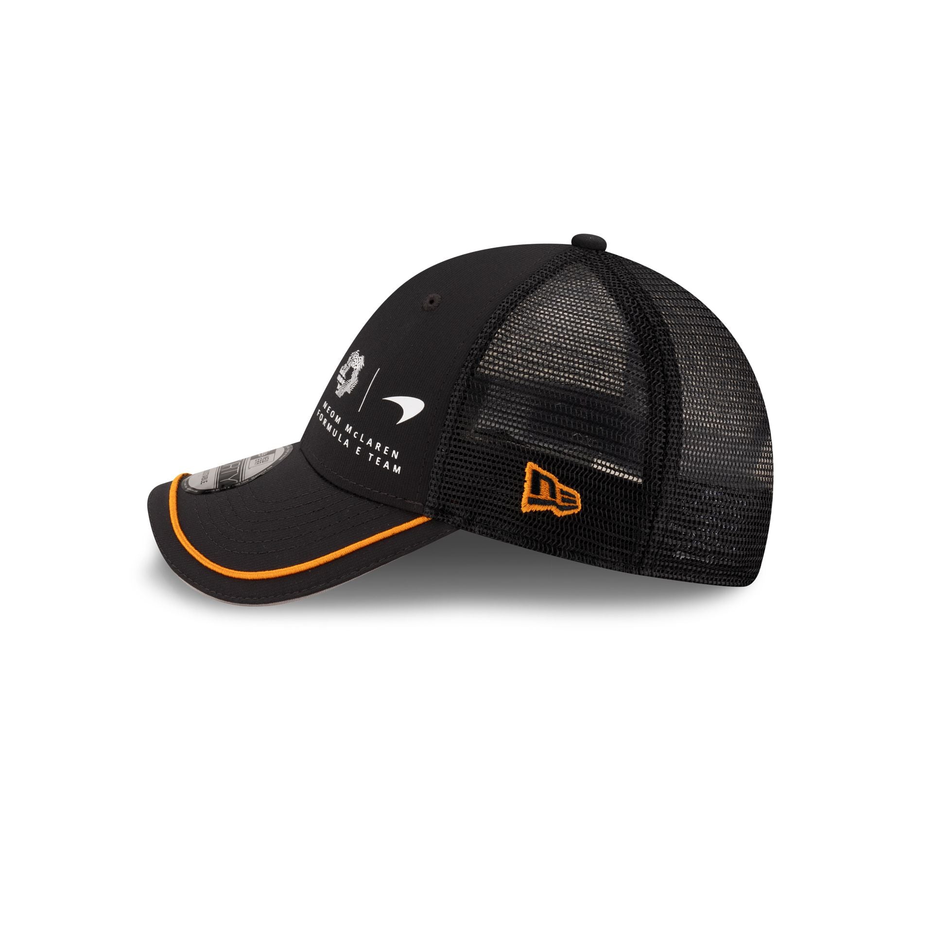 NEOM McLaren Formula E Team Black Repreve 9FORTY Trucker Hat - Image 4