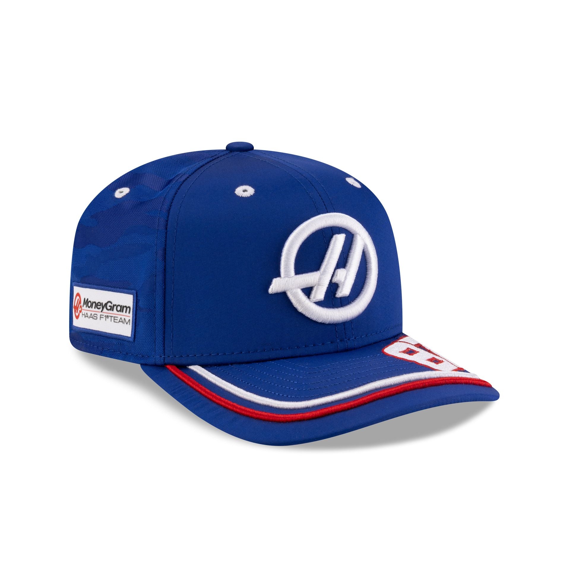 2025 Silverstone Race Special MoneyGram Haas F1 Team Oliver Bearman 9SEVENTY Stretch-Snap Hat - Image 3