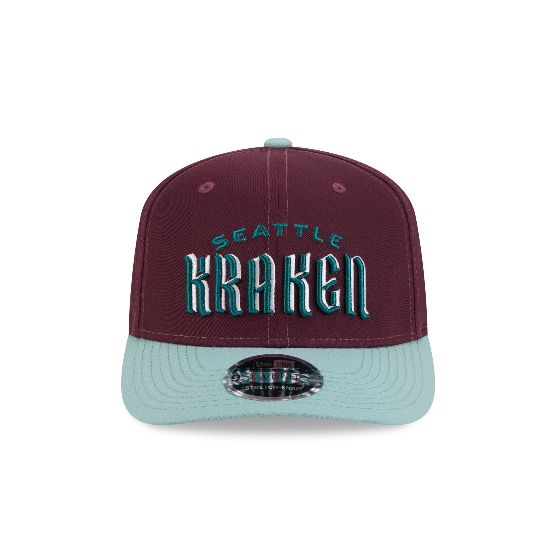 Seattle Kraken Maroon 9SEVENTY Stretch-Snap Hat - Image 2