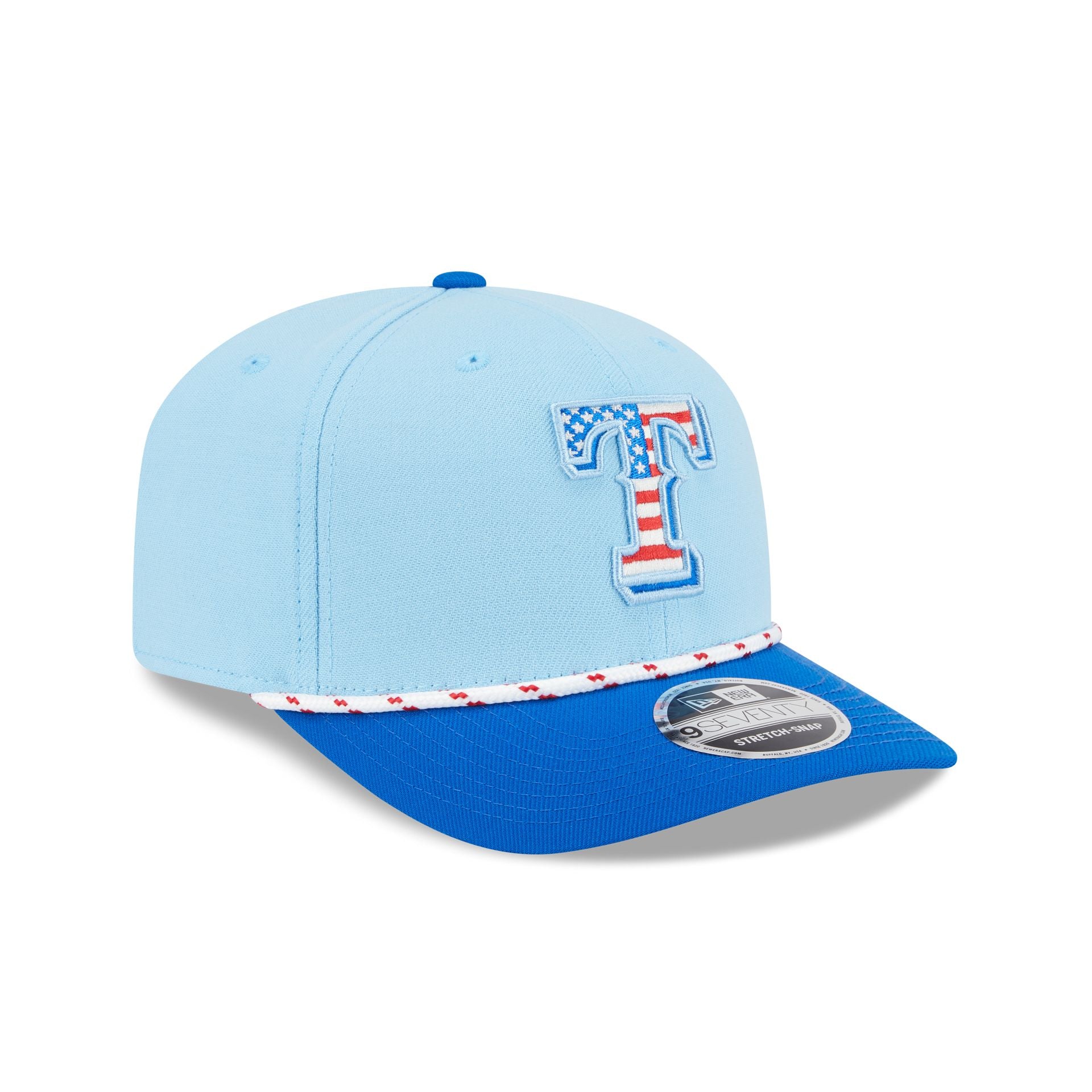 Texas Rangers Independence Day 2025 9SEVENTY Stretch-Snap Hat - Image 3