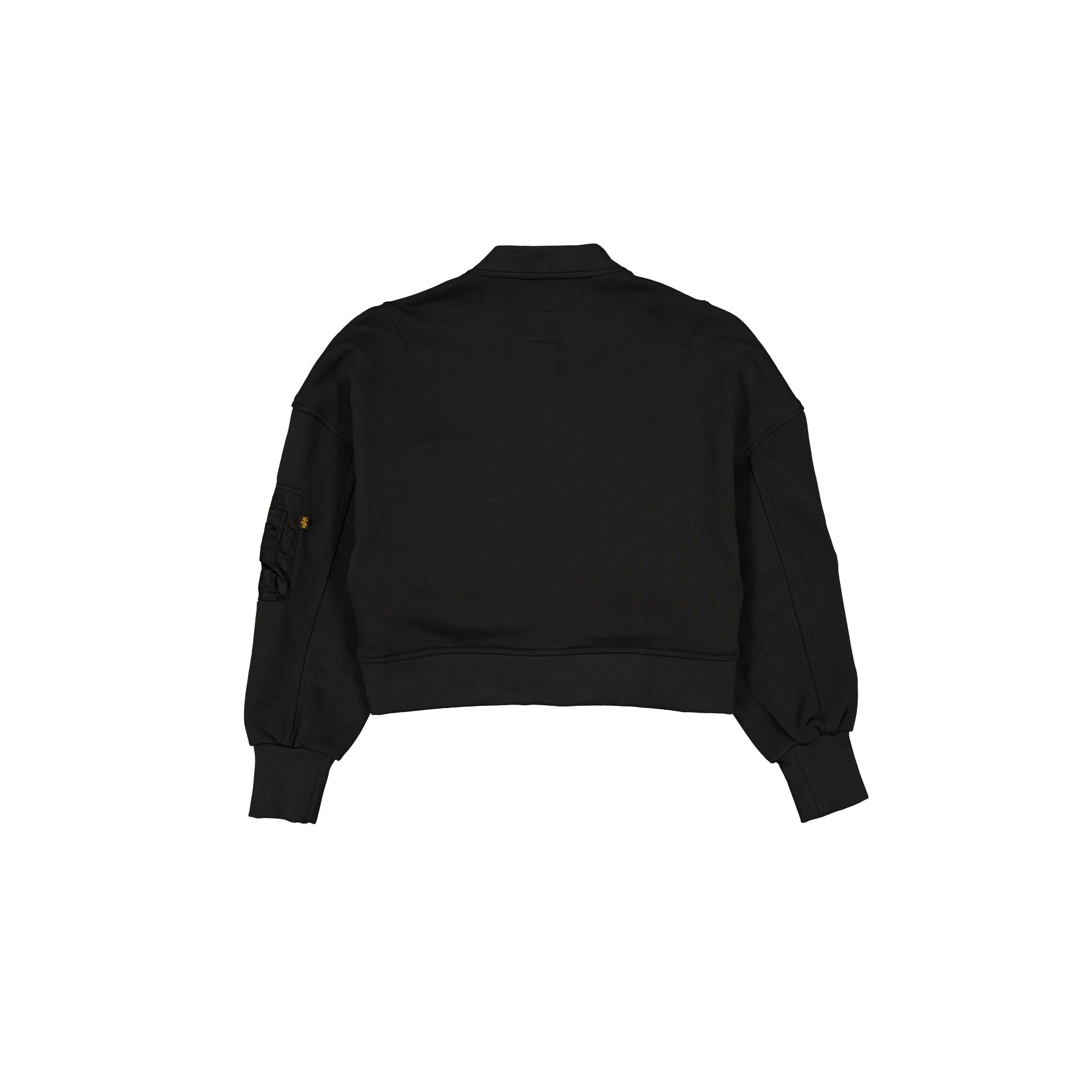 Alpha Industries x Pittsburgh Steelers Black Women's Full Zip Cropped Fleece Jacket - Image 2