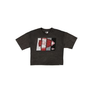 Kansas City Chiefs Sport Night Black Cropped Women's T-Shirt