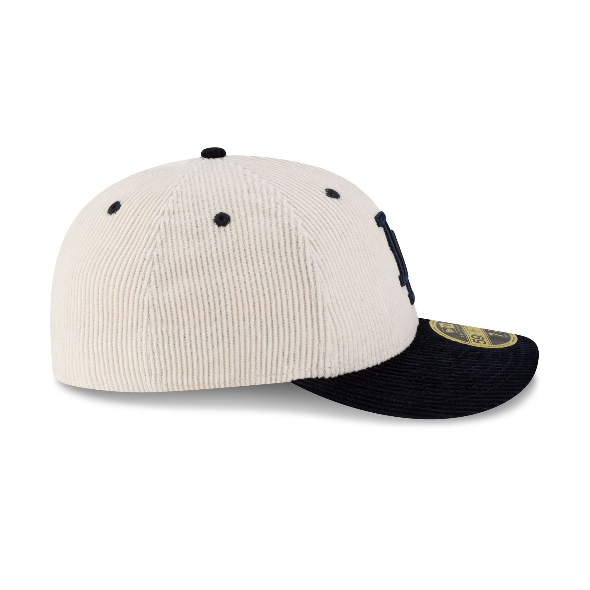 Los Angeles Dodgers Cord Cream Low Profile 59FIFTY Fitted Hat - Image 5