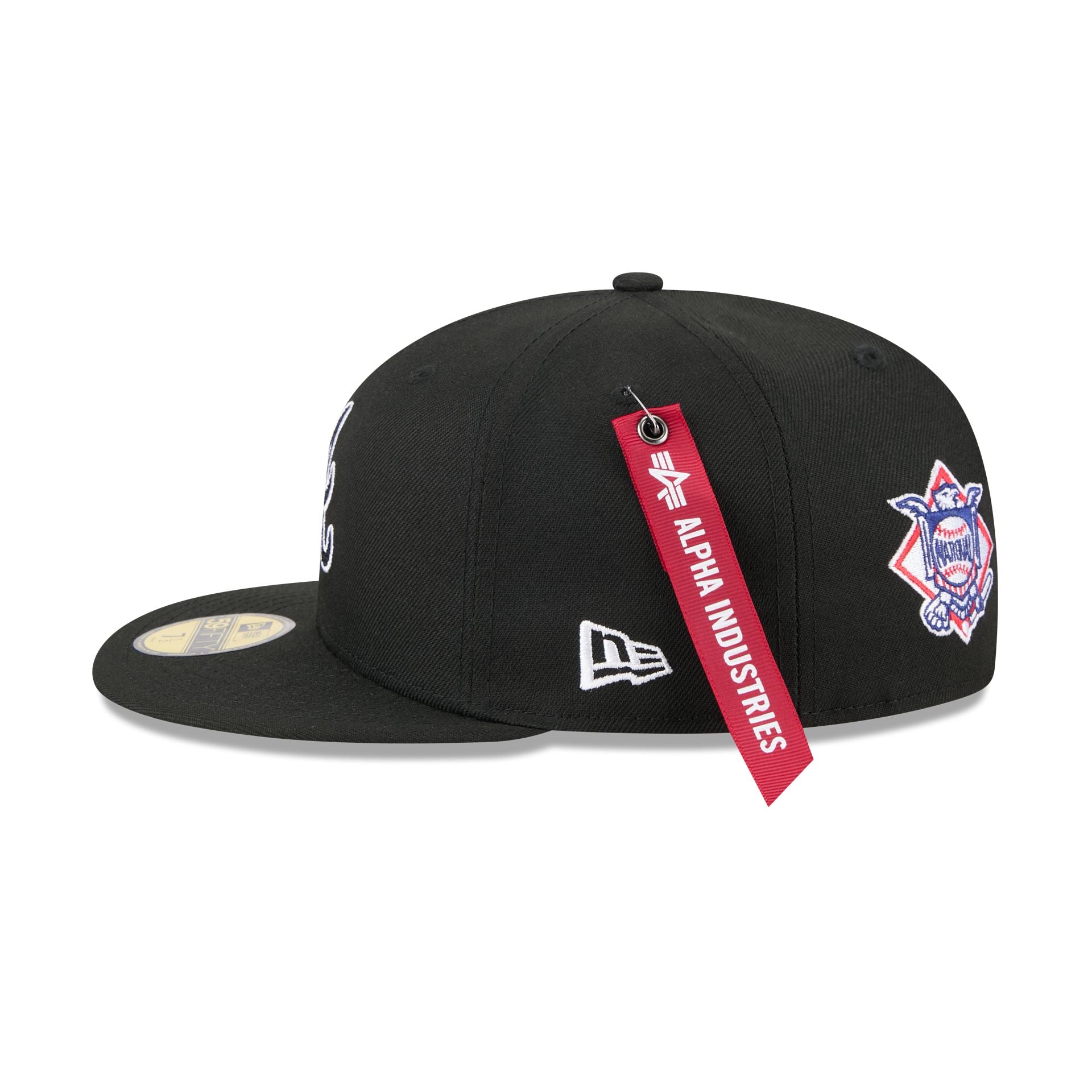 Alpha Industries x Atlanta Braves Black 59FIFTY Fitted Hat - Image 4