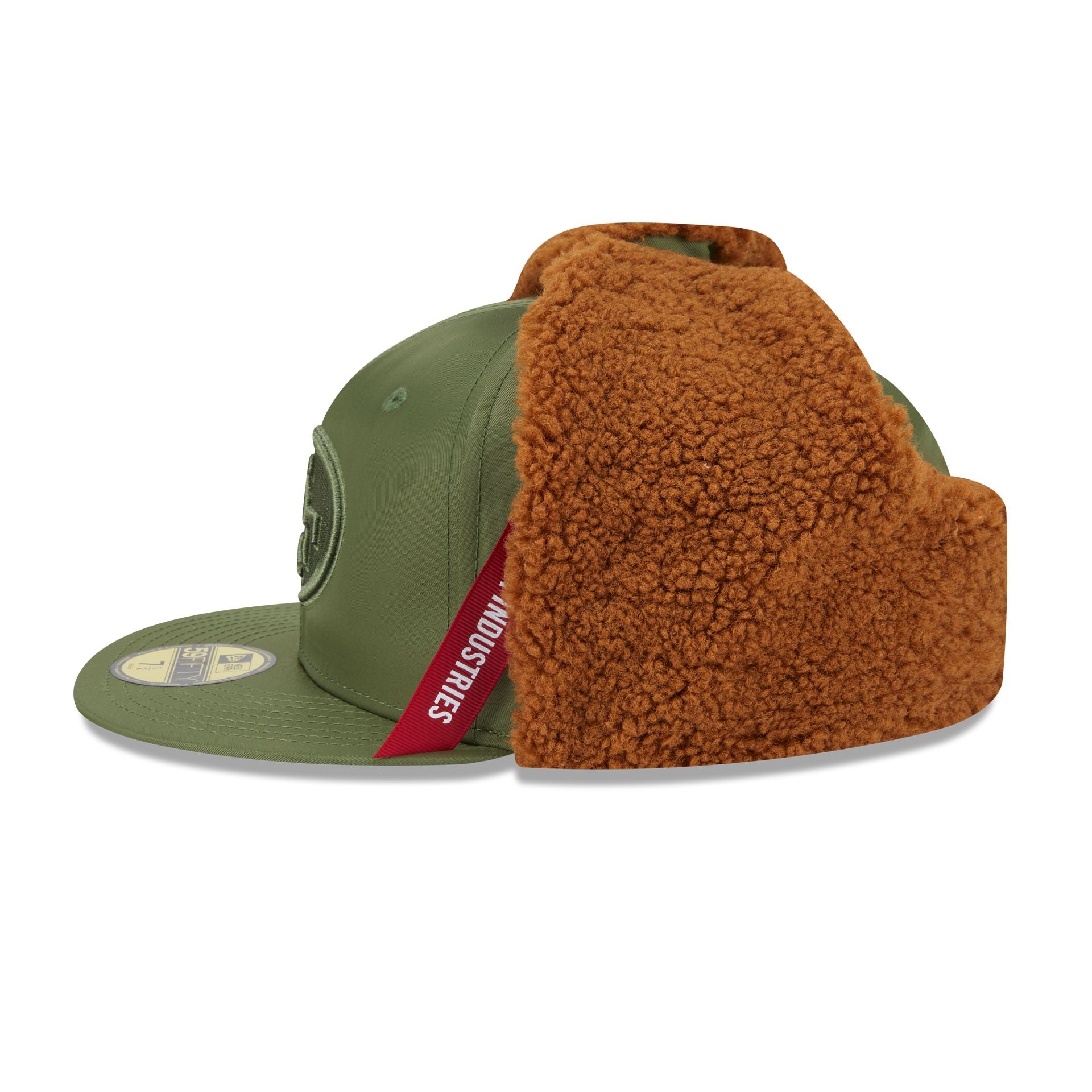 Alpha Industries x San Francisco 49ers Olive Green Dog Ear 59FIFTY Fitted Hat - Image 4