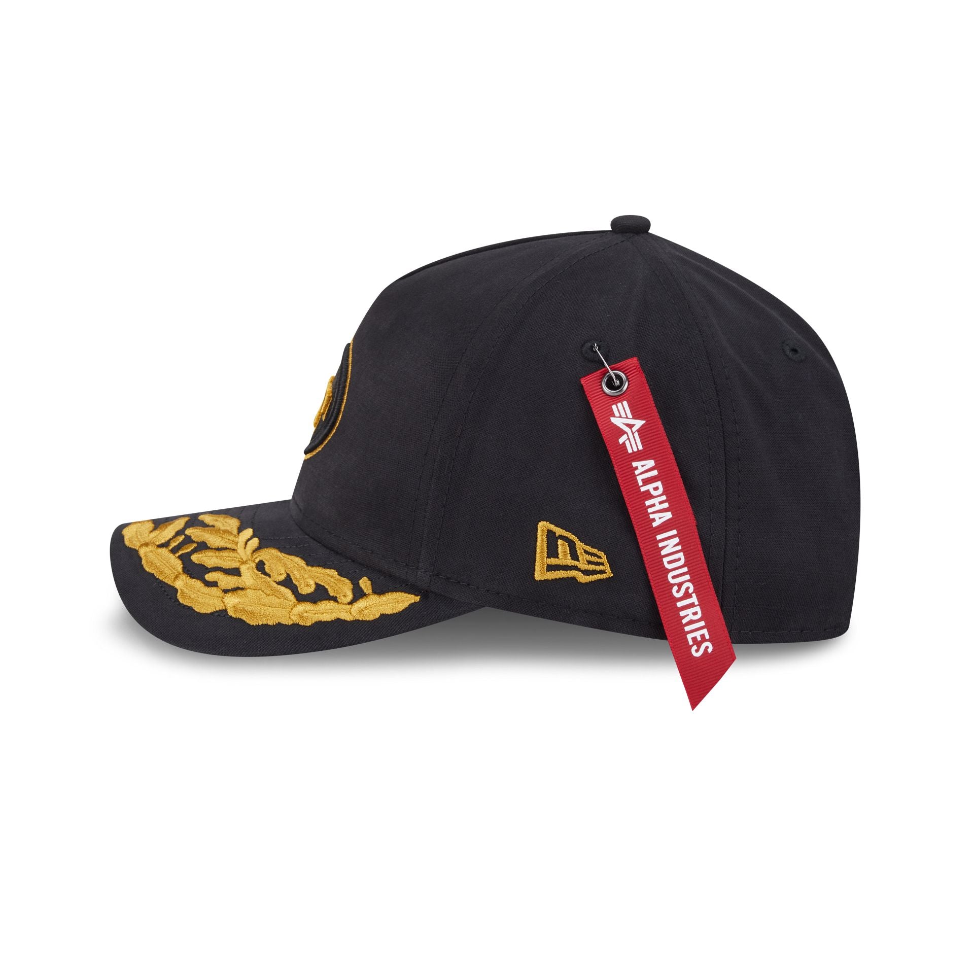 Alpha Industries x San Francisco 49ers Black 9FORTY M-Crown A-Frame Snapback Hat - Image 4