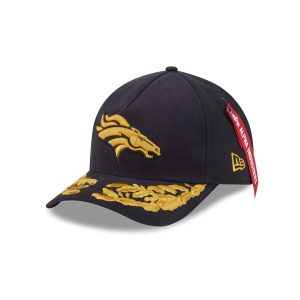 Alpha Industries x Denver Broncos Black 9FORTY M-Crown A-Frame Snapback Hat