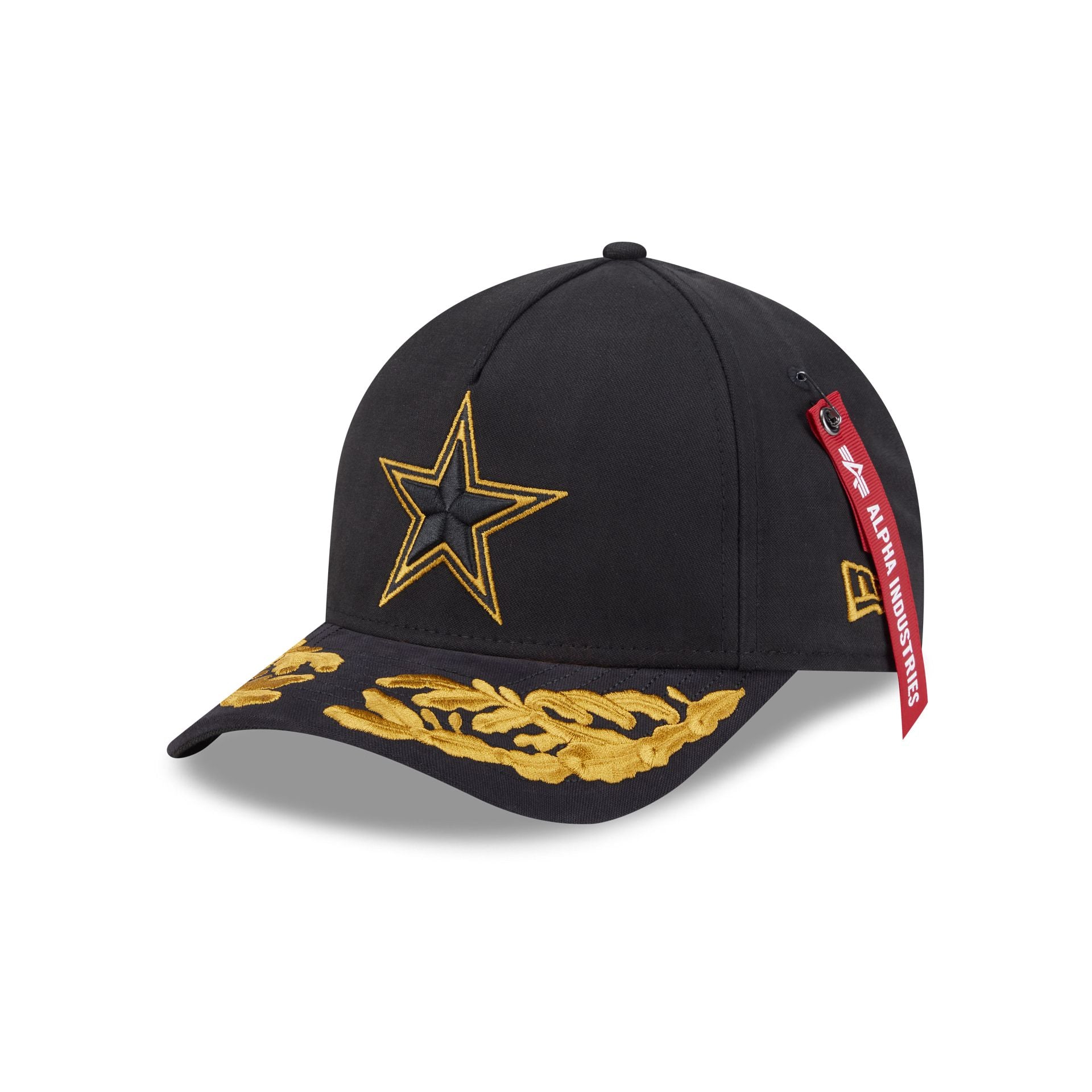 Alpha Industries x Dallas Cowboys Black 9FORTY M-Crown A-Frame Snapback Hat