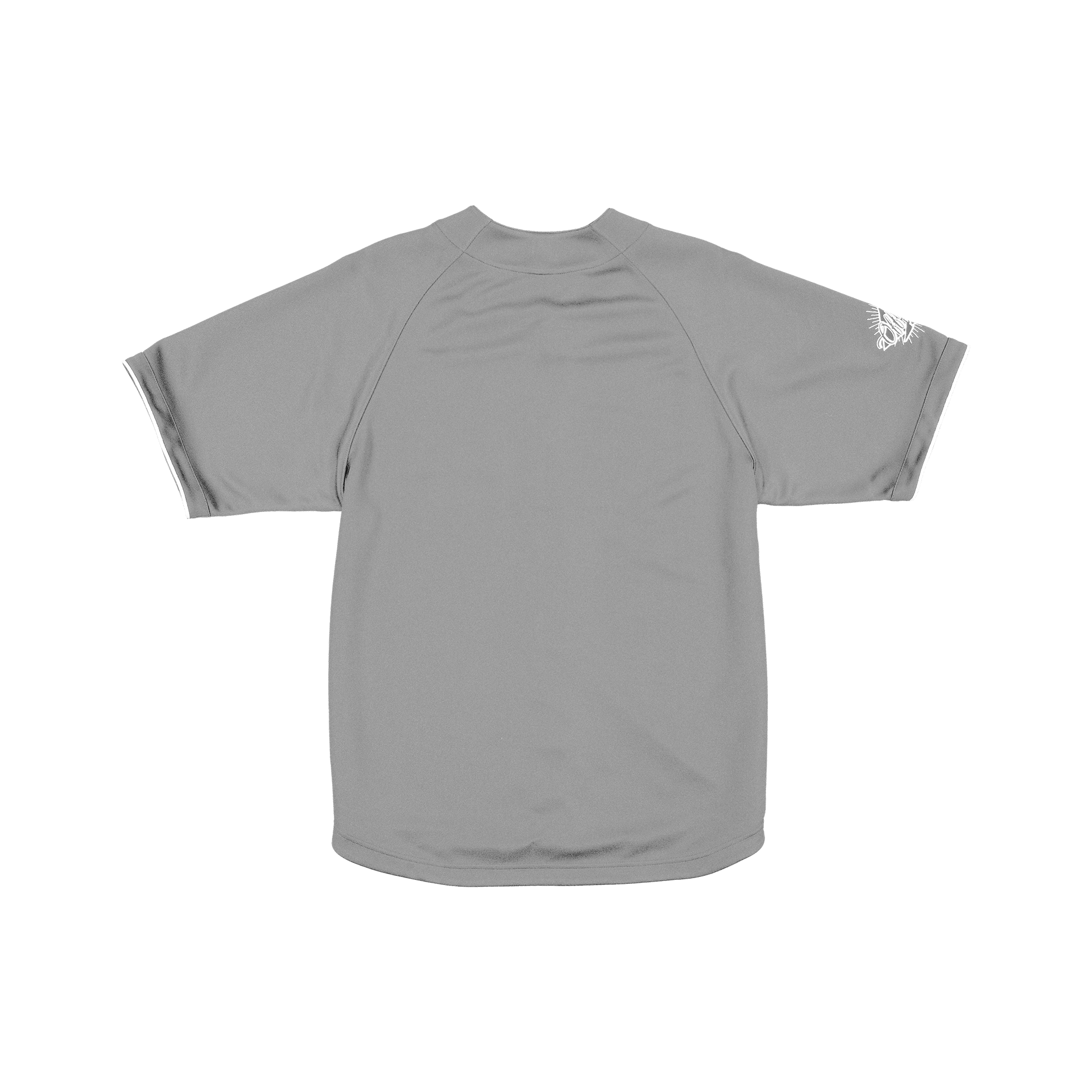 New Era Branded Batter's Eye Raglan Baseball Mirage Gray Jersey - Image 2