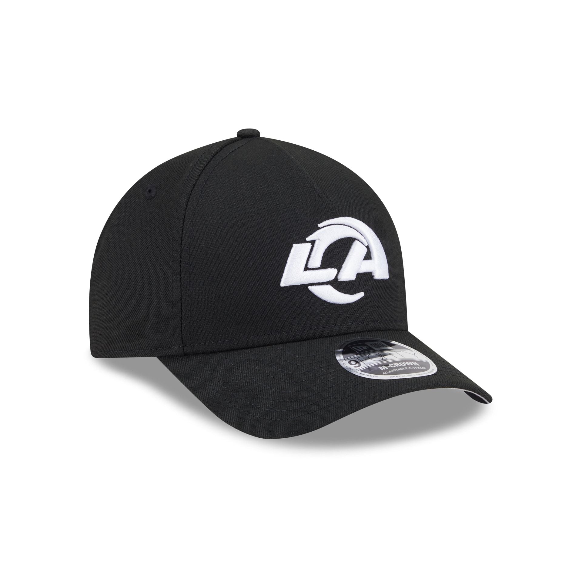 Los Angeles Rams Black & White 9FORTY M-Crown A-Frame Snapback Hat - Image 3