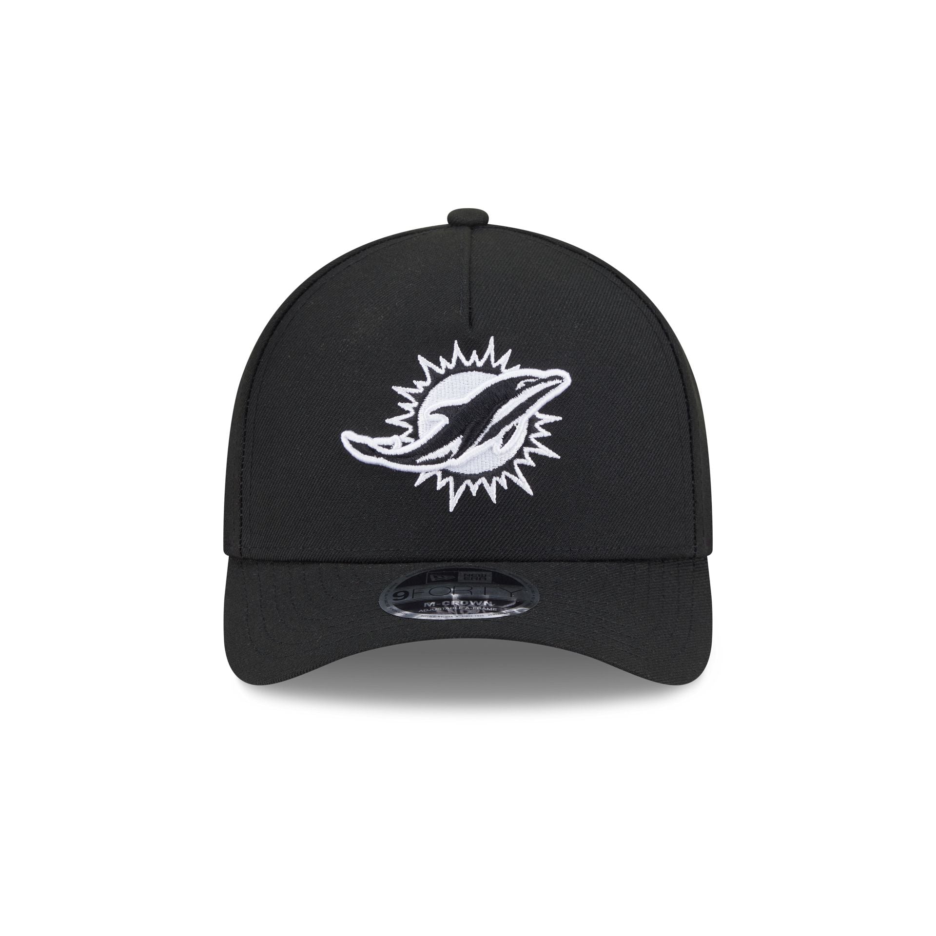Miami Dolphins Black & White 9FORTY M-Crown A-Frame Snapback Hat - Image 2