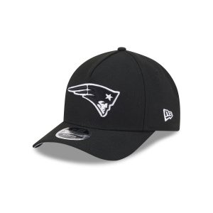 New England Patriots Black & White 9FORTY M-Crown A-Frame Snapback Hat