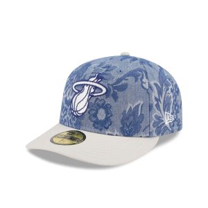 Miami Heat Two-Tone Denim 59FIFTY Fitted Hat