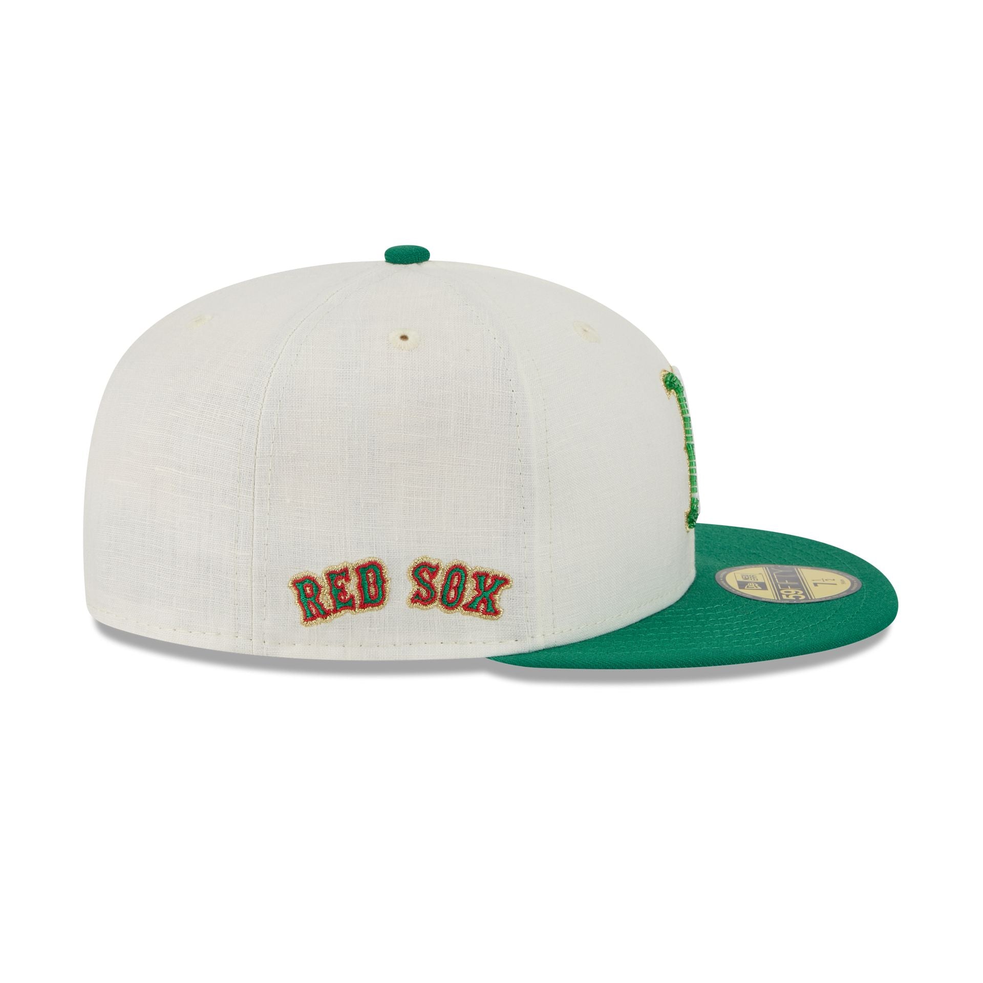 Boston Red Sox Beaded Linen 59FIFTY Fitted Hat - Image 4