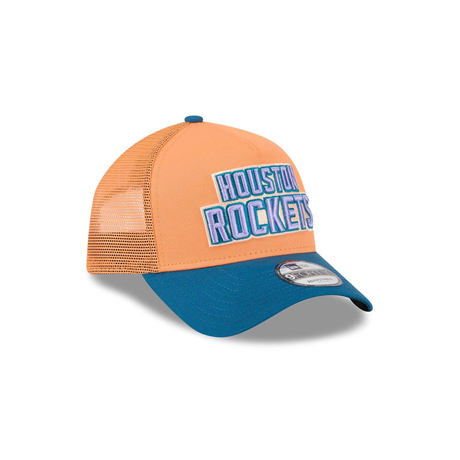 Houston Rockets Orange Glaze 9FORTY A-Frame Trucker Hat - Image 3