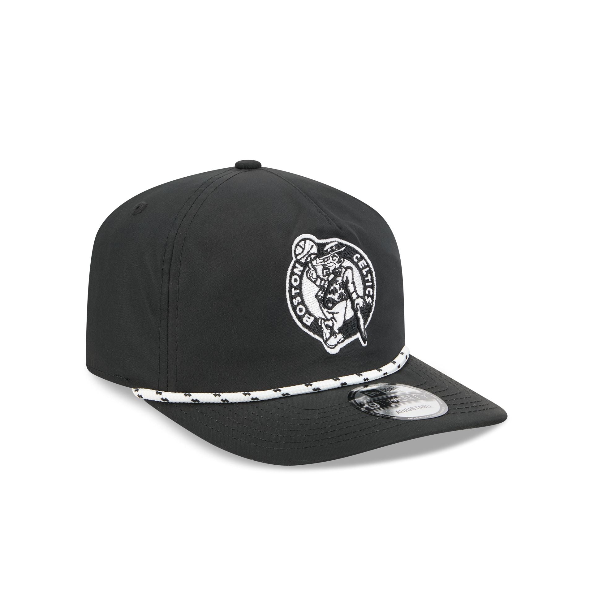 Boston Celtics Black and White Rope 19TWENTY Snapback Hat - Image 3