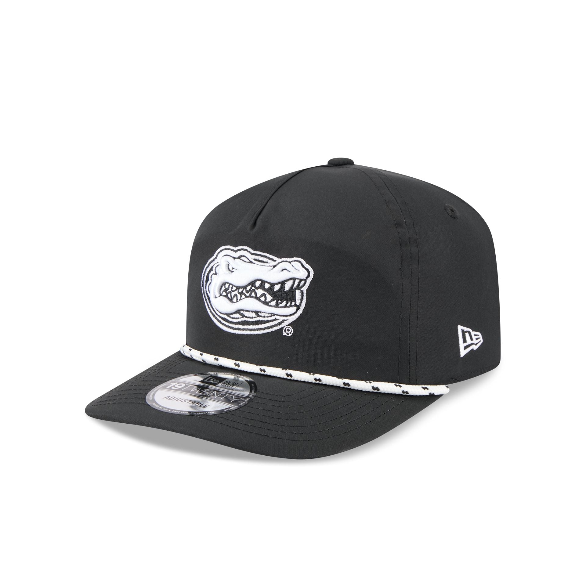 Florida Gators Black and White Rope 19TWENTY Snapback Hat