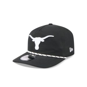 Texas Longhorns Black and White Rope 19TWENTY Snapback Hat