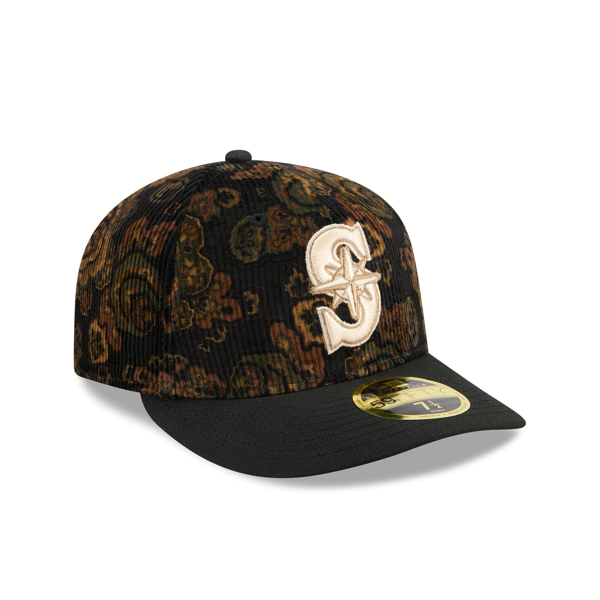 Seattle Mariners Three Looms Floral Cord Low Profile 59FIFTY Fitted Hat - Image 3