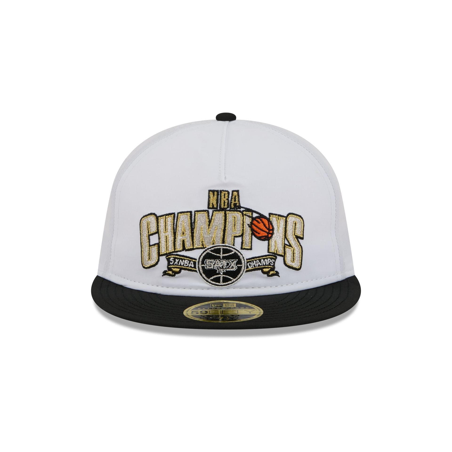 San Antonio Spurs Champions White Retro Crown 59FIFTY Fitted Hat - Image 2