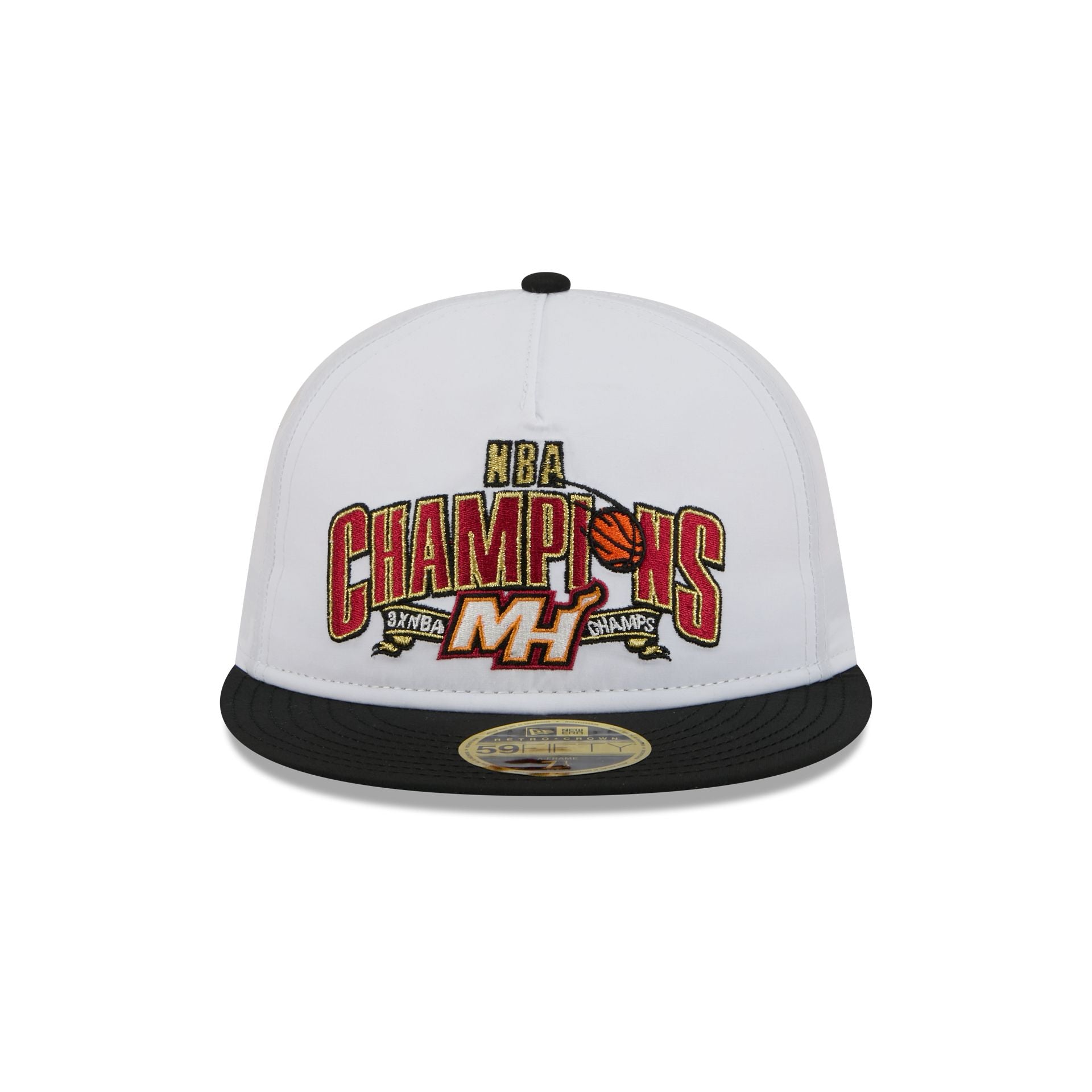 Miami Heat Champions White Retro Crown 59FIFTY Fitted Hat - Image 2
