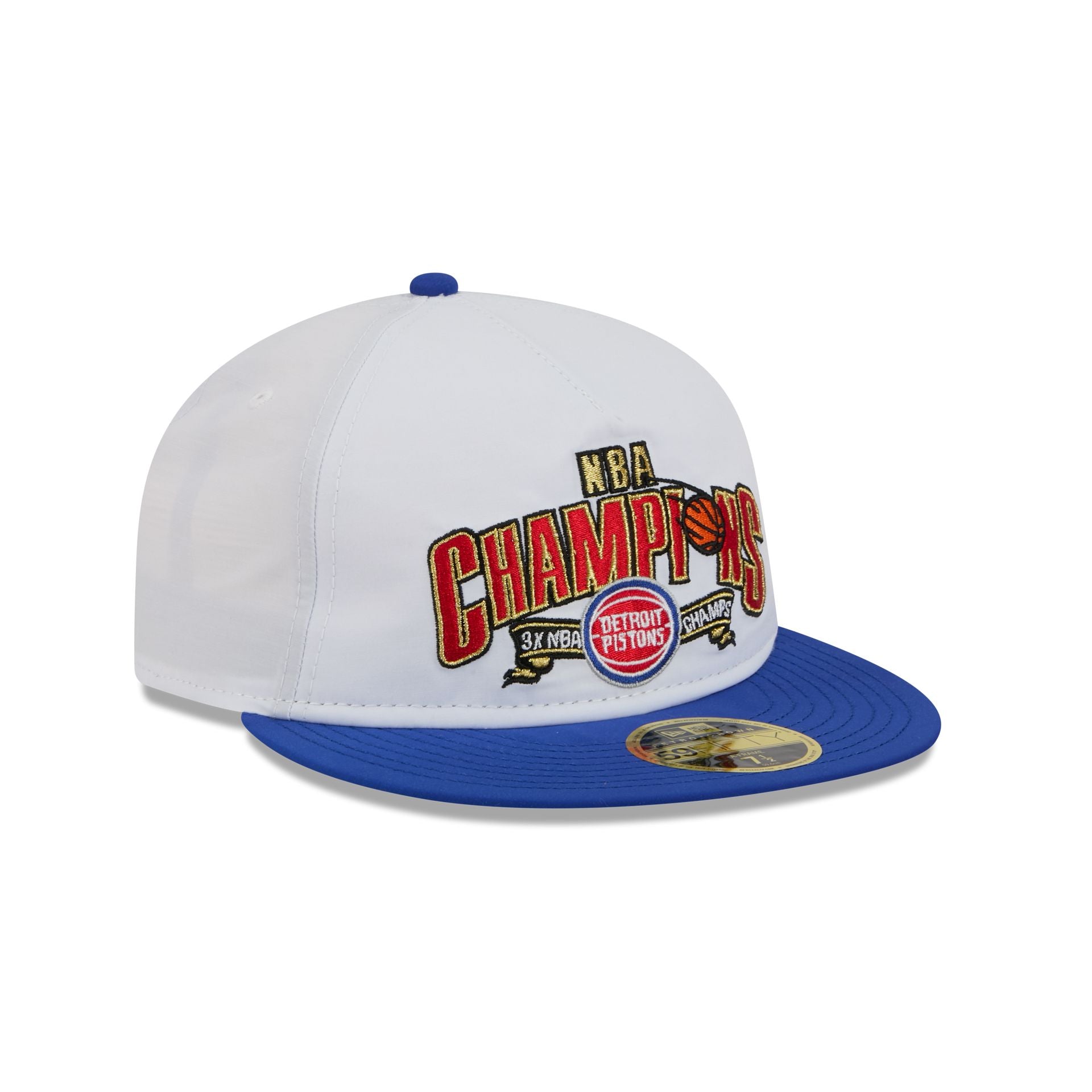 Detroit Pistons Champions White Retro Crown 59FIFTY Fitted Hat - Image 3