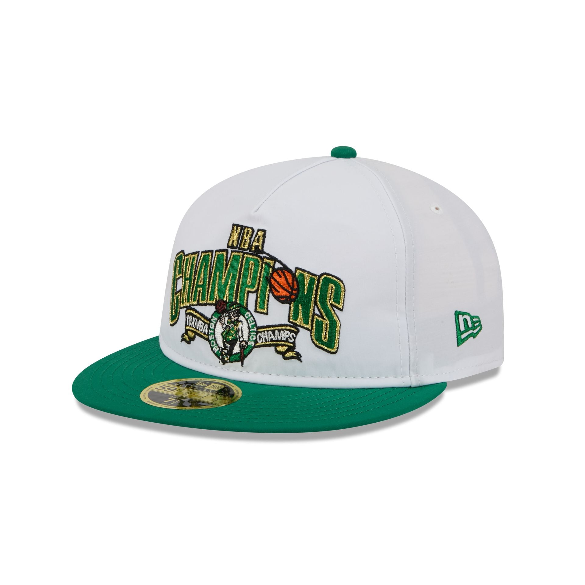 Boston Celtics Champions White Retro Crown 59FIFTY Fitted Hat