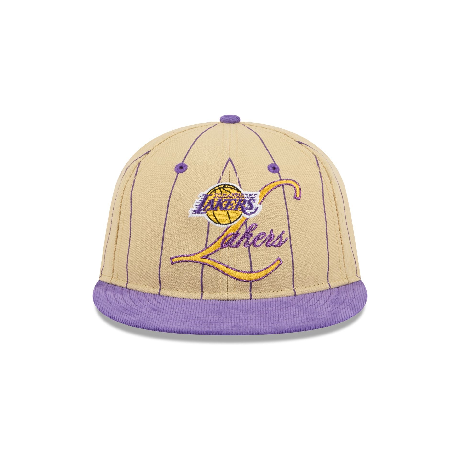 Los Angeles Lakers Pinstripe Script Retro Crown 9FIFTY Adjustable Hat - Image 2