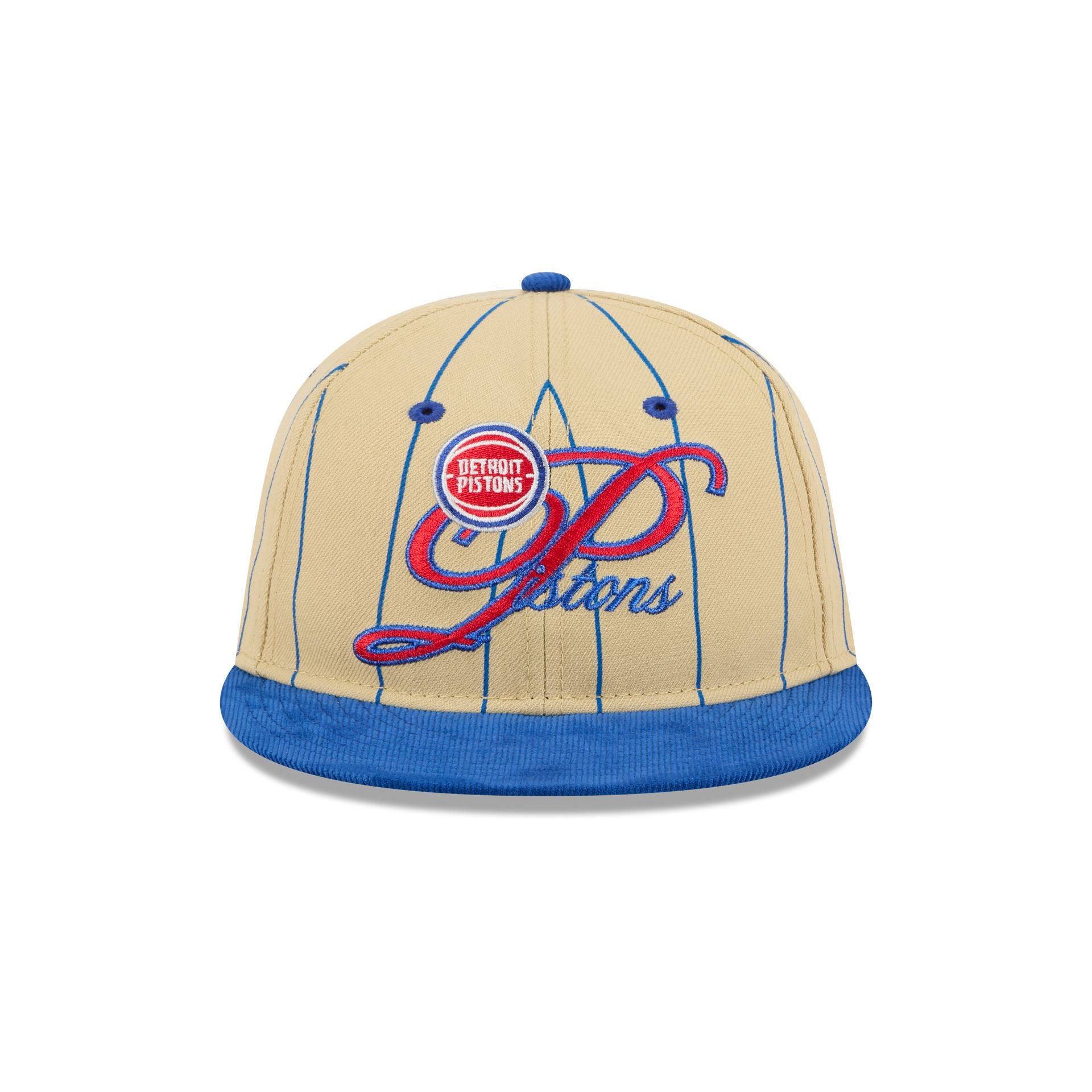 Detroit Pistons Pinstripe Script Retro Crown 9FIFTY Adjustable Hat - Image 2