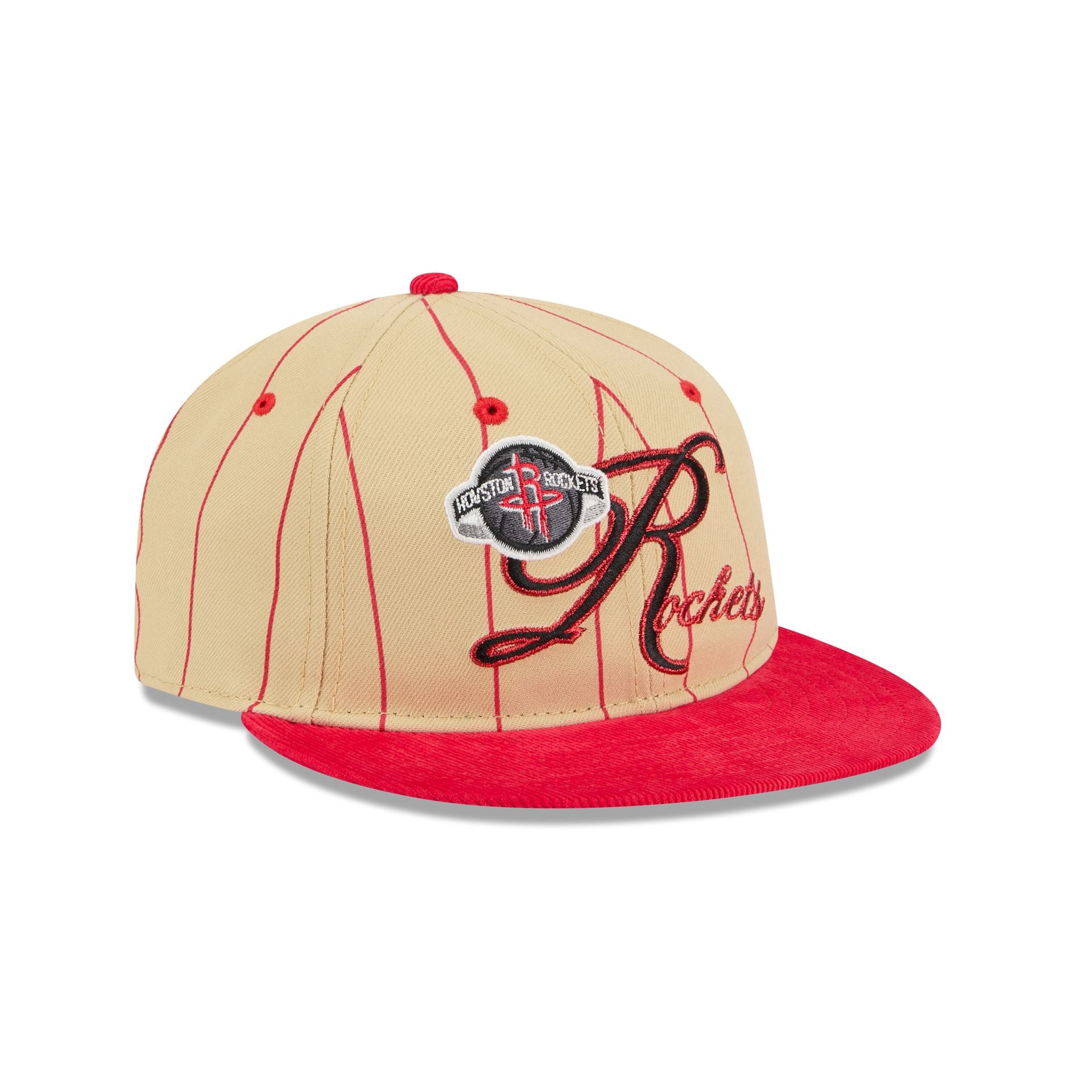 Houston Rockets Pinstripe Script Retro Crown 9FIFTY Adjustable Hat - Image 3