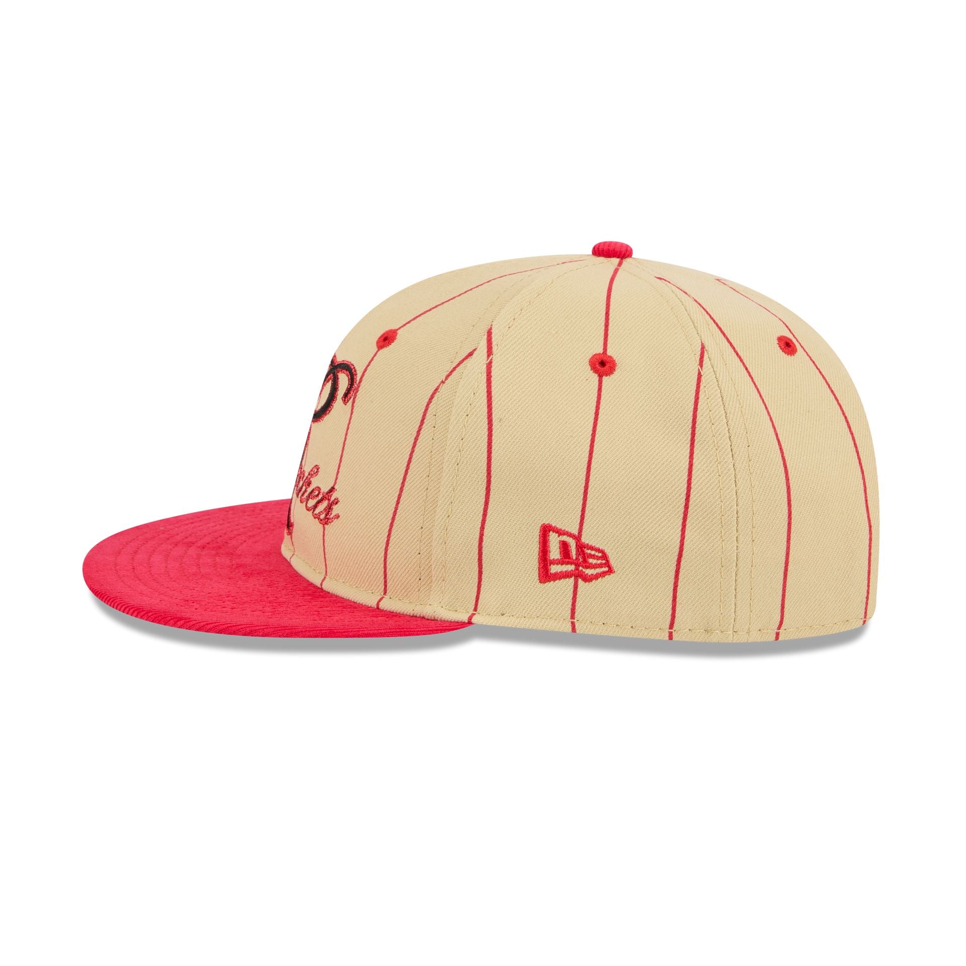 Houston Rockets Pinstripe Script Retro Crown 9FIFTY Adjustable Hat - Image 4