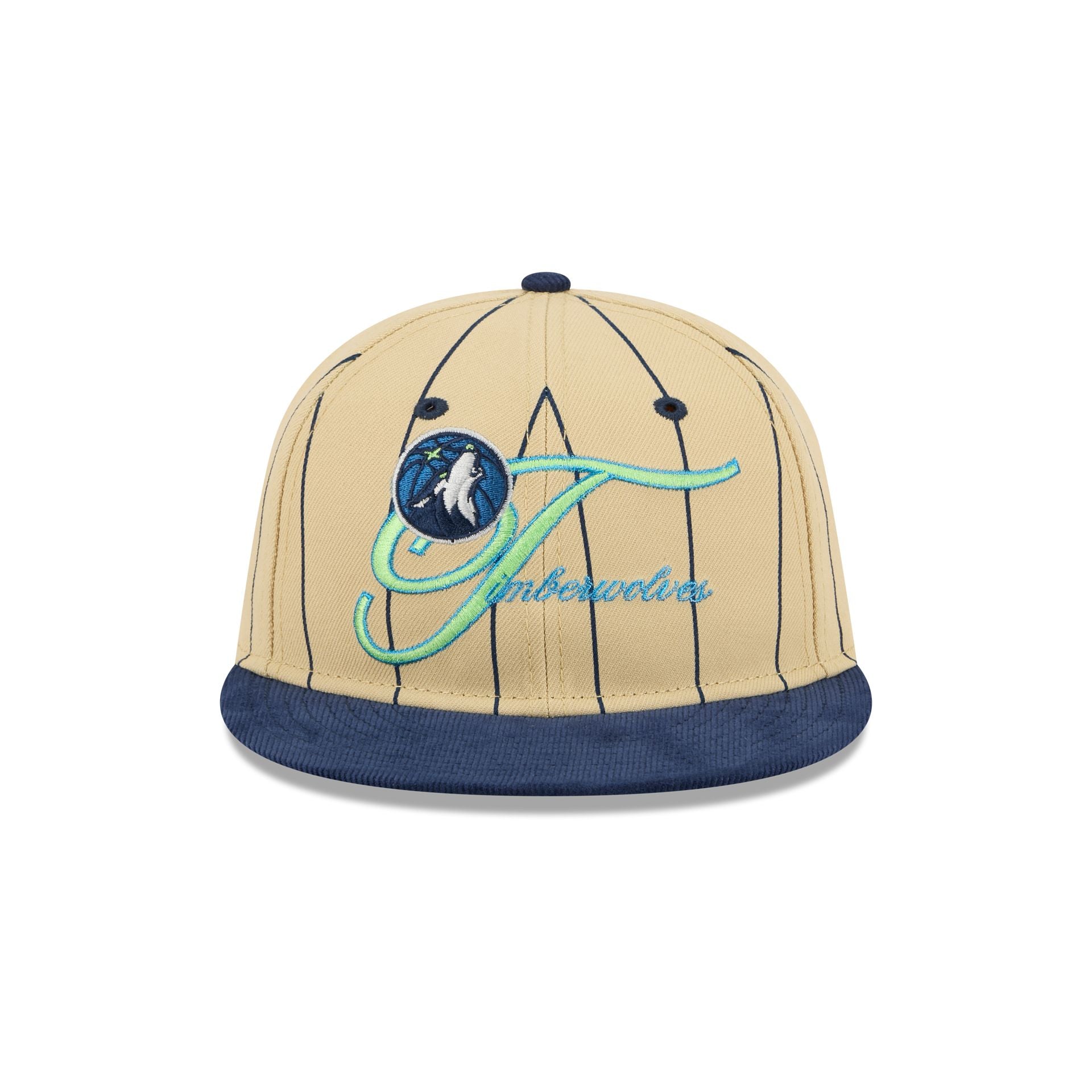 Minnesota Timberwolves Pinstripe Script Retro Crown 9FIFTY Adjustable Hat - Image 2