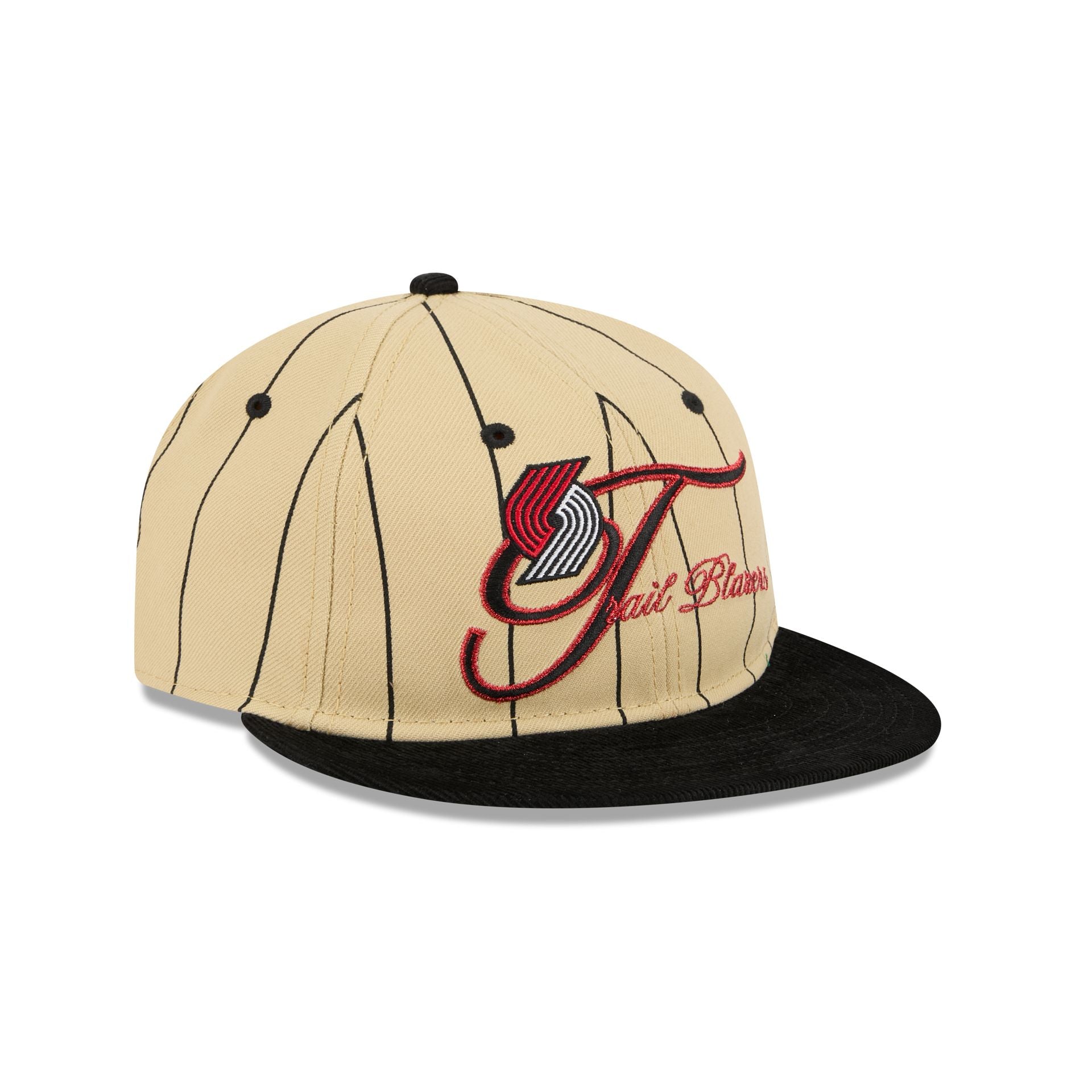 Portland Trail Blazers Pinstripe Script Retro Crown 9FIFTY Adjustable Hat - Image 3
