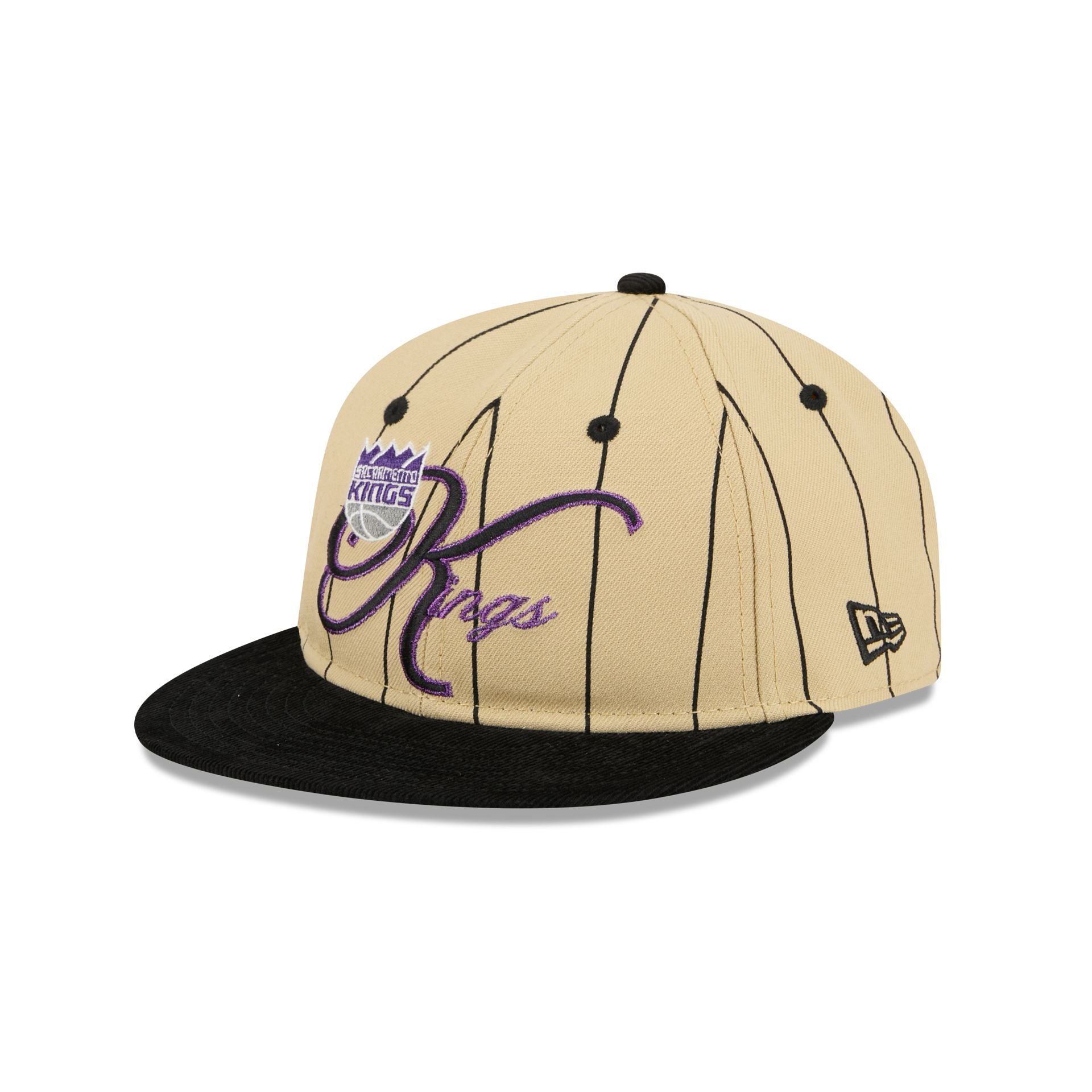 Sacramento Kings Pinstripe Script Retro Crown 9FIFTY Adjustable Hat