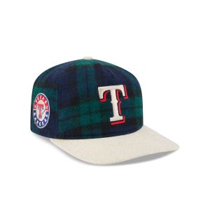 Texas Rangers Plaid Letterman 19TWENTY Adjustable Hat
