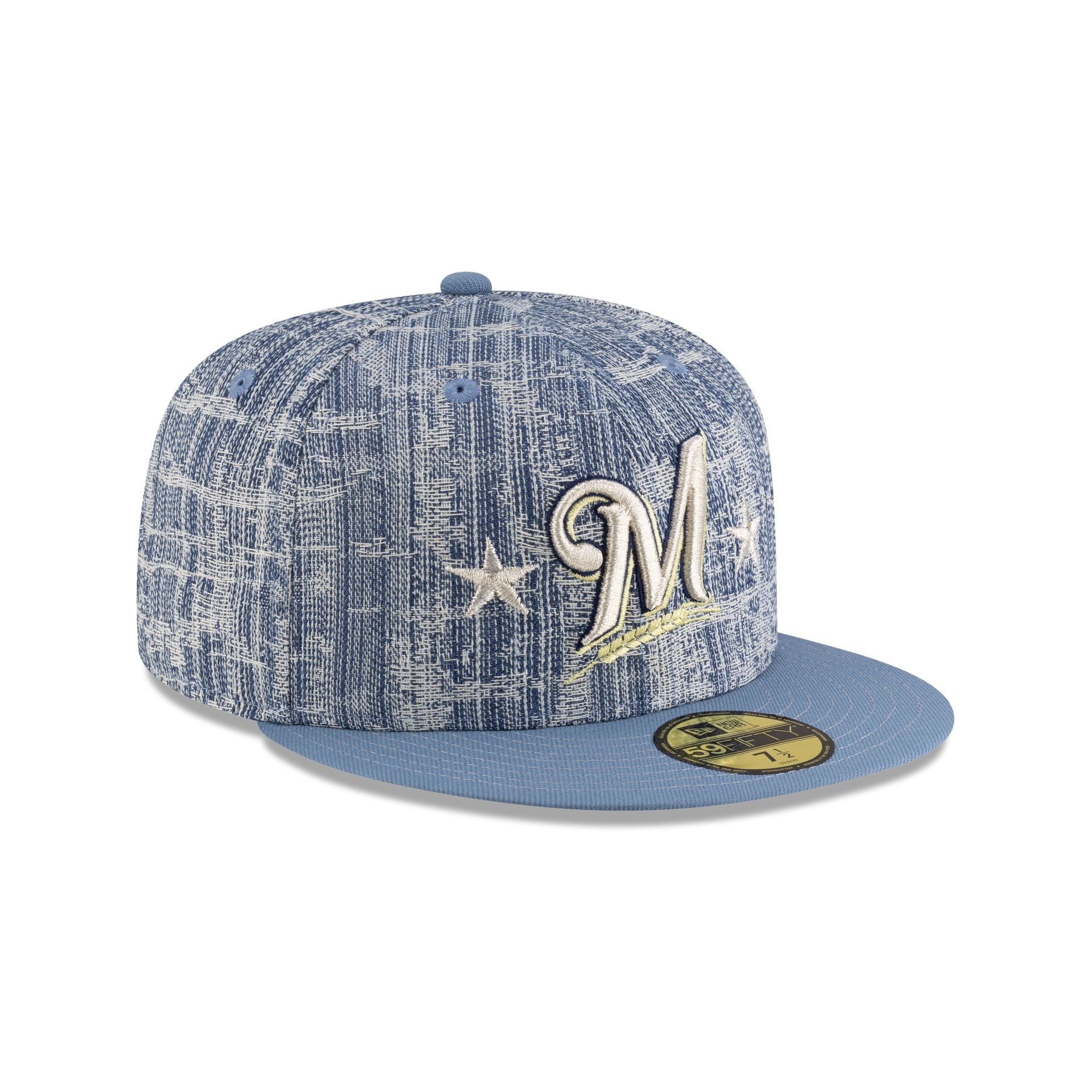 Tyler Herro x Milwaukee Brewers Distressed Denim 59FIFTY Fitted Hat - Image 3