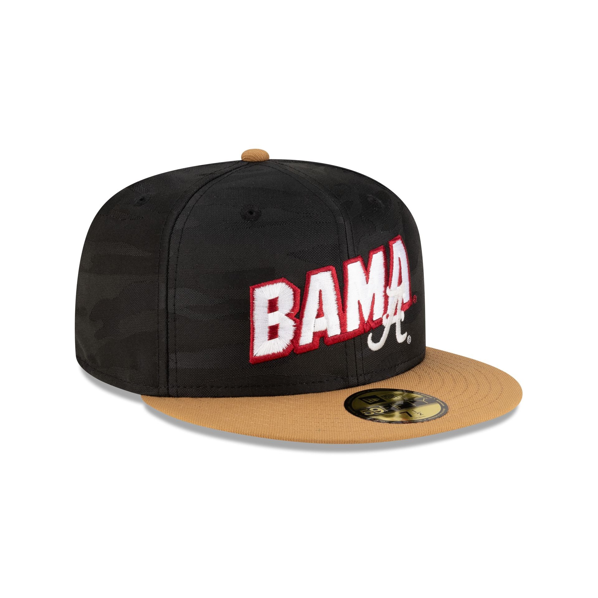 Alabama Crimson Tide Black Tonal Wheat 59FIFTY Fitted Hat - Image 3