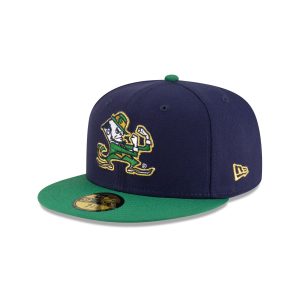 Notre Dame Fighting Irish Navy Kelly Green 59FIFTY Fitted Hat