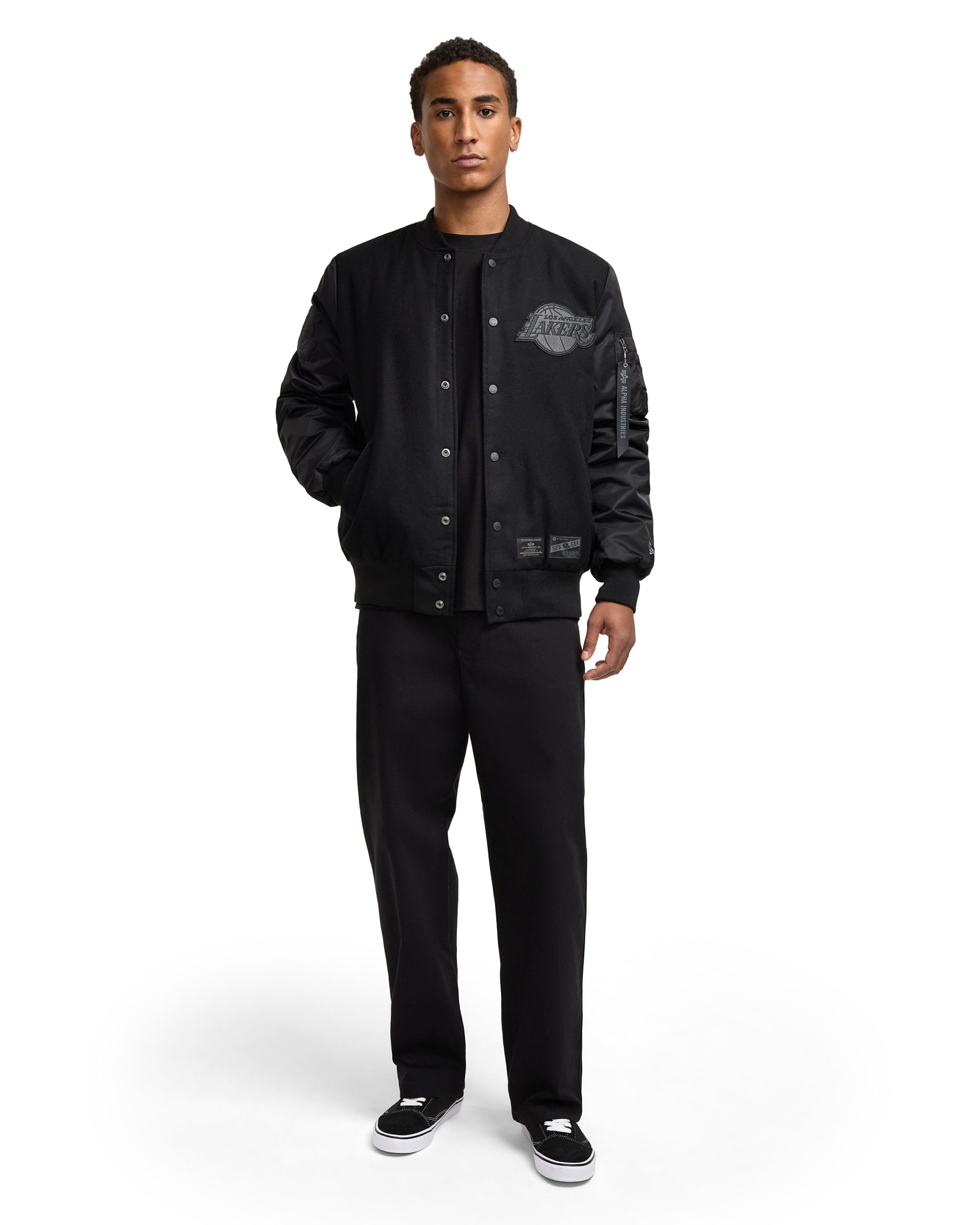 Alpha Industries x Boston Celtics MA-1 Wool Varsity Jacket Black - Image 6