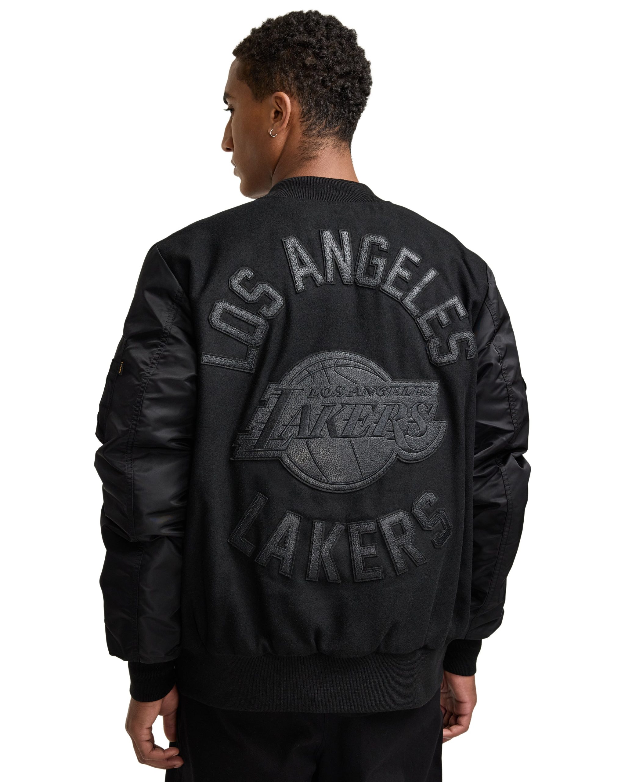 Alpha Industries x Boston Celtics MA-1 Wool Varsity Jacket Black - Image 5